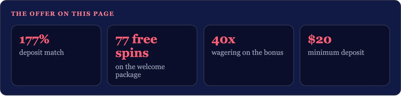 Welcome offer key terms at a glance